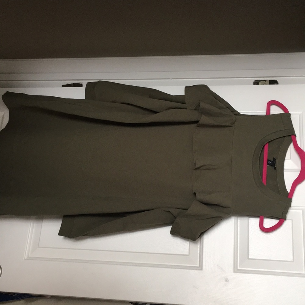 Cold shoulder sweatshirt dress